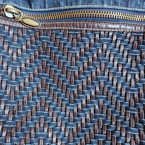 Denim/ Leather Crossbody Bag - Picture 2 of 16
